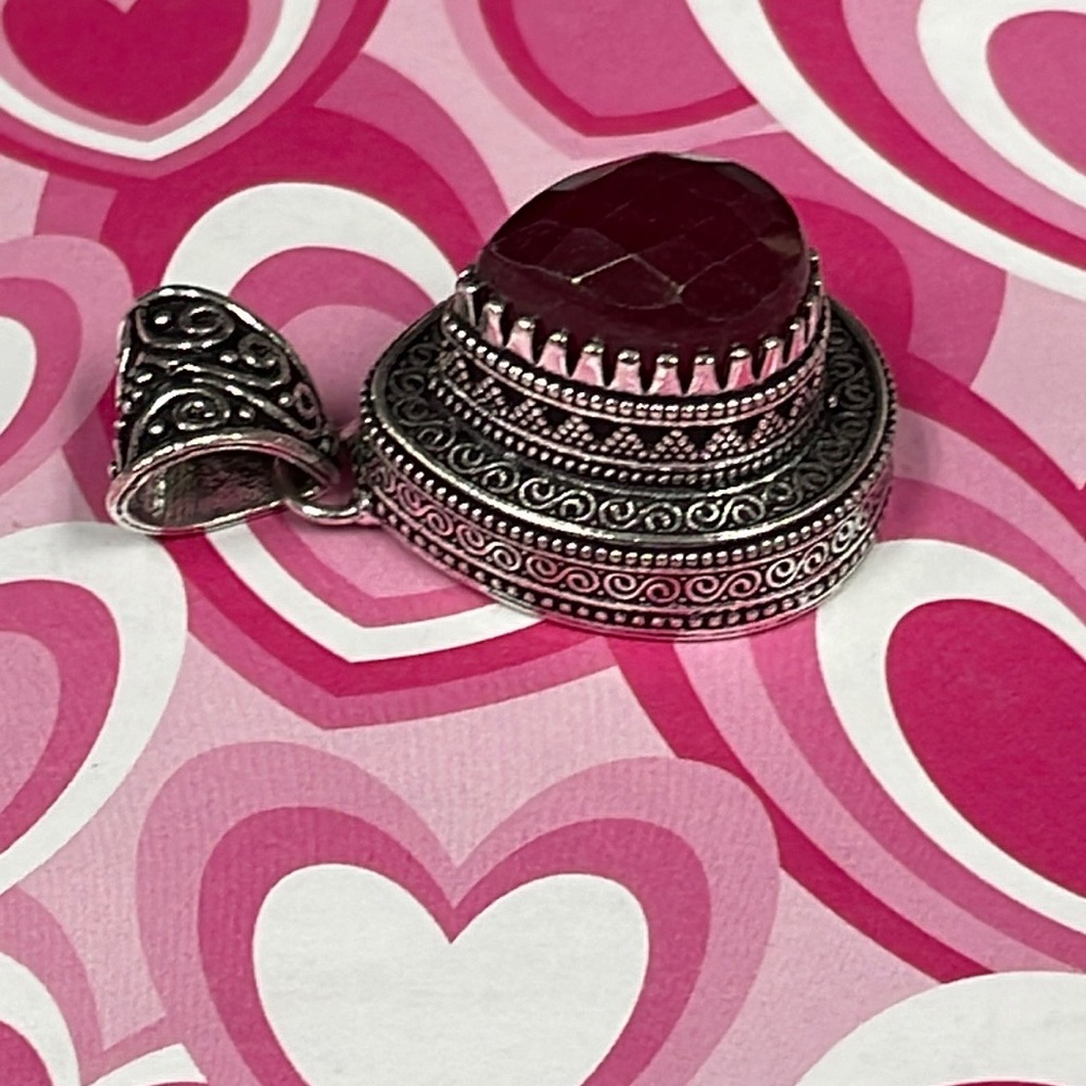 Silver Ruby Pendant - image 5